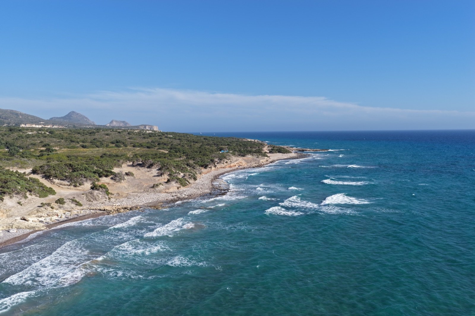 The wild west coast of Kos at Agios Theologos